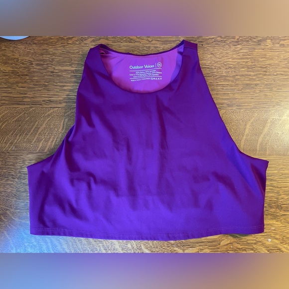 Outdoor Voices Women's XXL Zoom Crop Top Grape Jam Racerback EUC - Picture 16 of 16